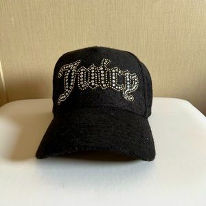 Black bedazzled juicy couture hat